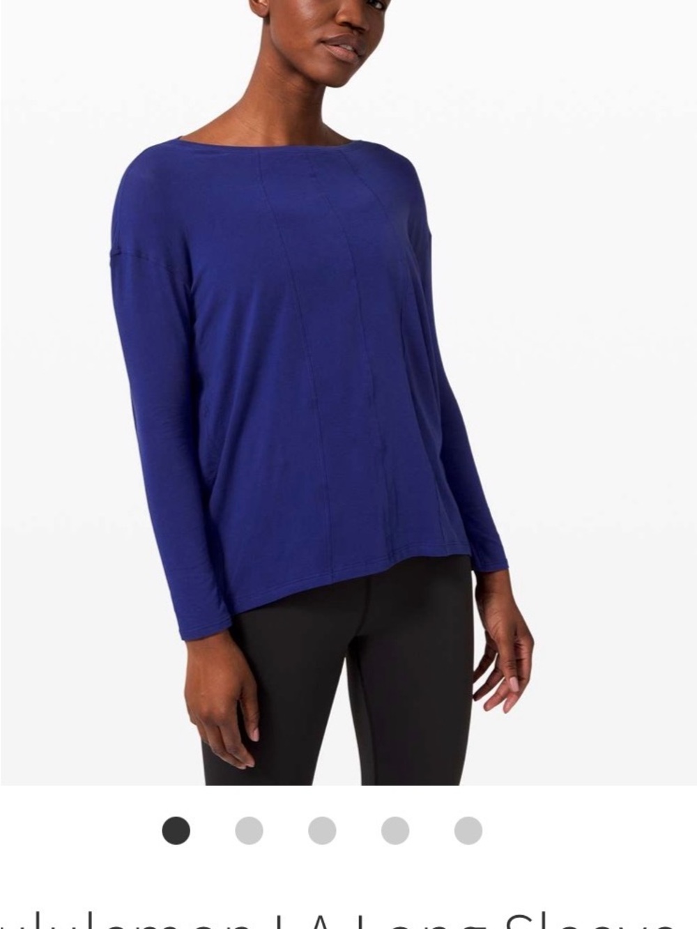 lululemon athletica Long-Sleeve Boatneck Top - Psychic (royal blue)